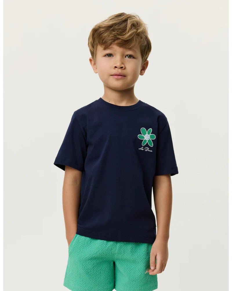 Flower T-Shirt KIDS Donker Blauw Flower T-Shirt KIDS Donker Blauw