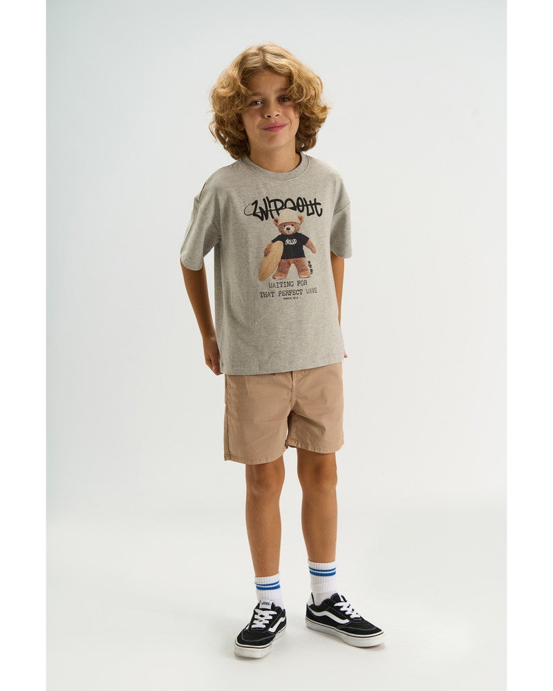 Teddy SS Tee Grijs Teddy SS Tee Grijs