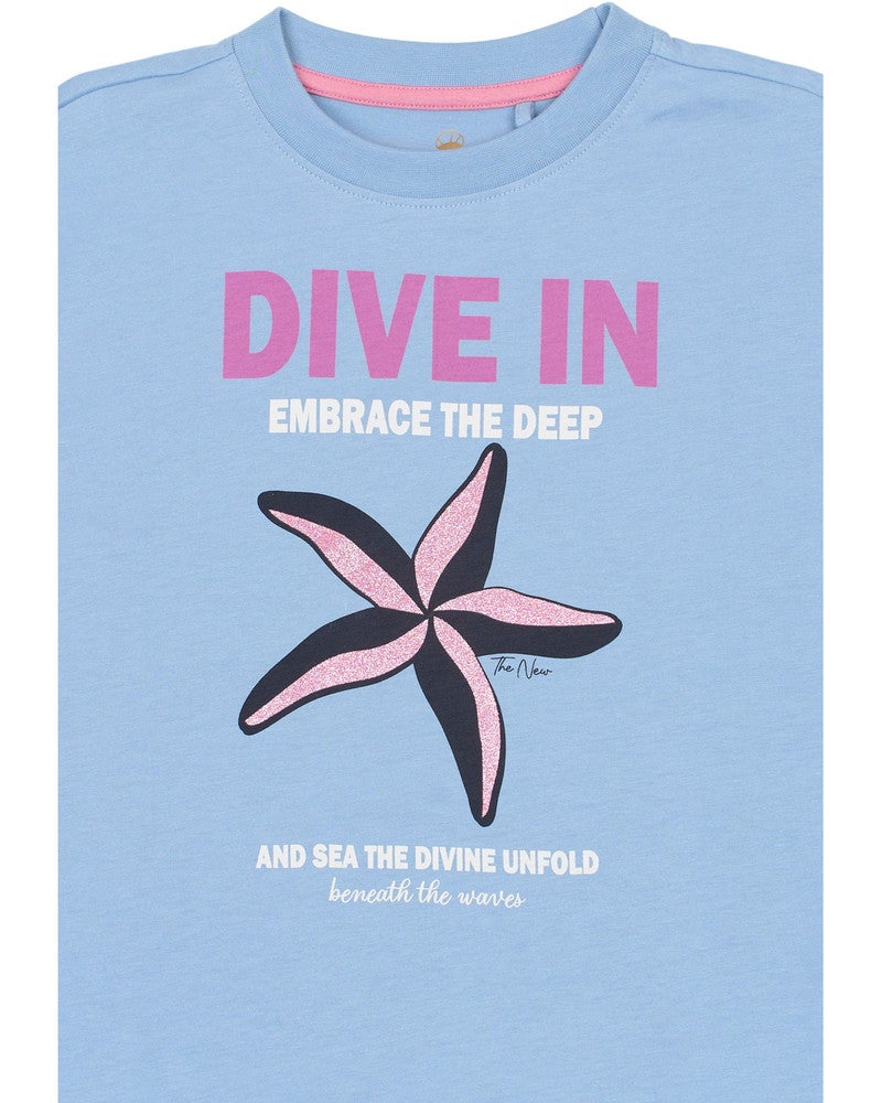 Tinsley SS Tee Seastar Licht Blauw Tinsley SS Tee Seastar Licht Blauw