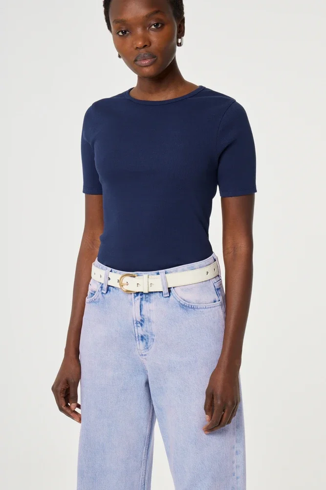 Cut it Out Heart Belt Suede Off White Cut it Out Heart Belt Suede Off White