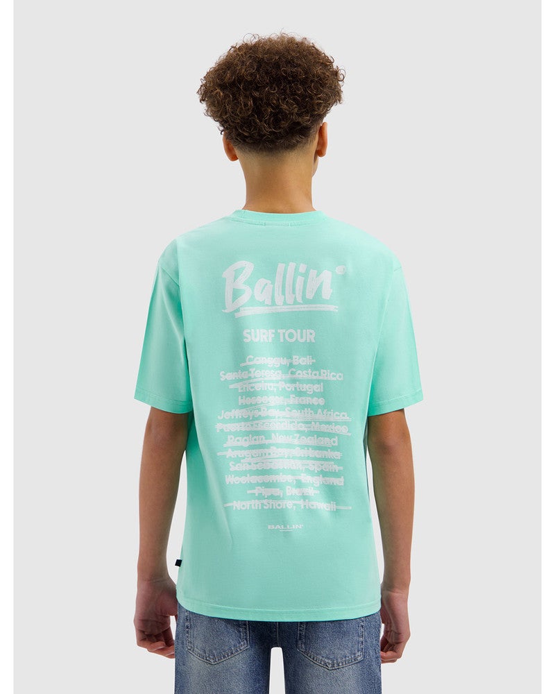 Junior Ballin Surf Tour T-shirt Groen Junior Ballin Surf Tour T-shirt Groen