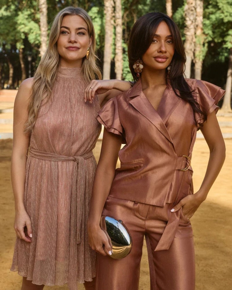 Trouser Lolani Wide Shine Copper Bruin 1 Trouser Lolani Wide Shine Copper Bruin 1