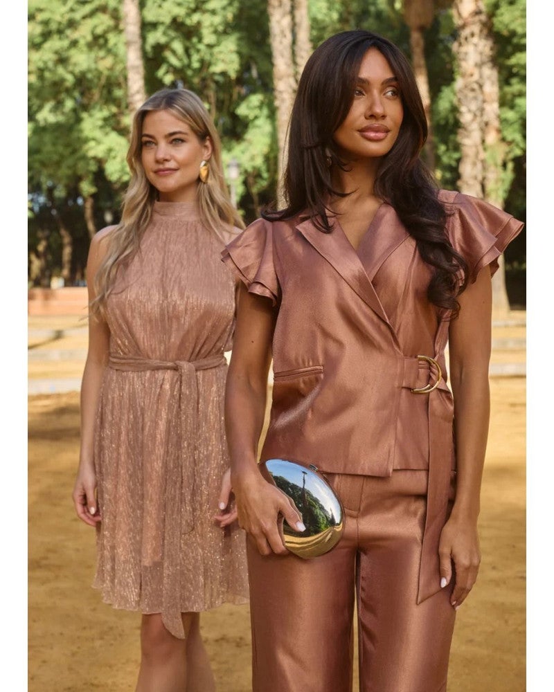 Trouser Lolani Wide Shine Copper Bruin 1 Trouser Lolani Wide Shine Copper Bruin 1