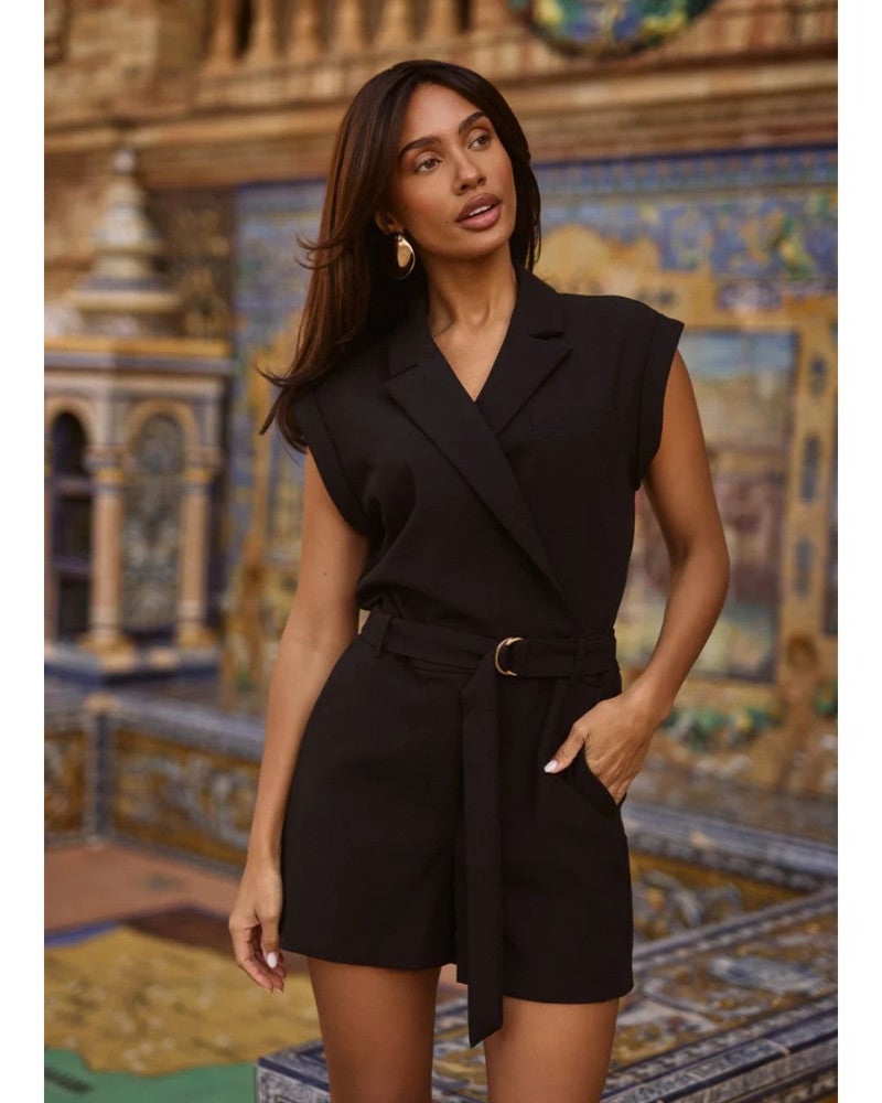 Jumpsuit Jackline short Zwart 1 Jumpsuit Jackline short Zwart 1