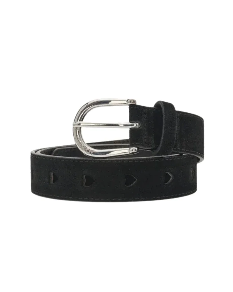 Cut it Out Heart Belt Suede Zwart 1 Cut it Out Heart Belt Suede Zwart 1