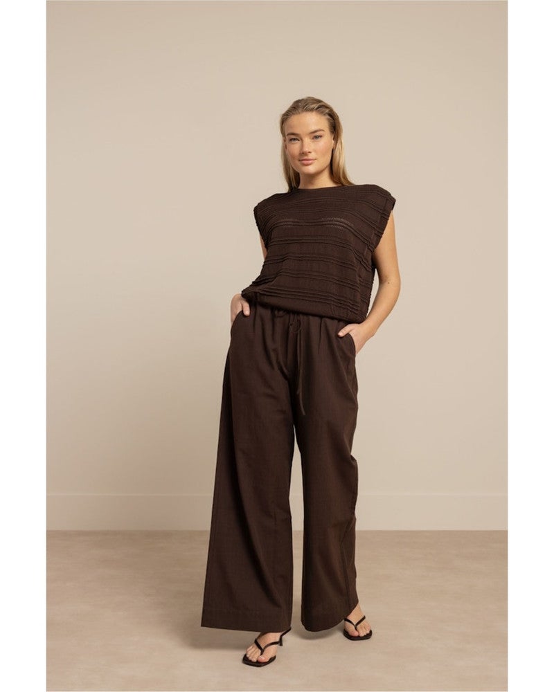 Leona knitted top Bruin 1 Leona knitted top Bruin 1