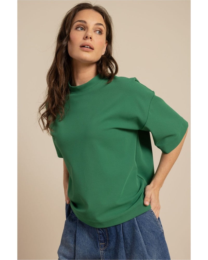 Aafje twill top Groen Aafje twill top Groen