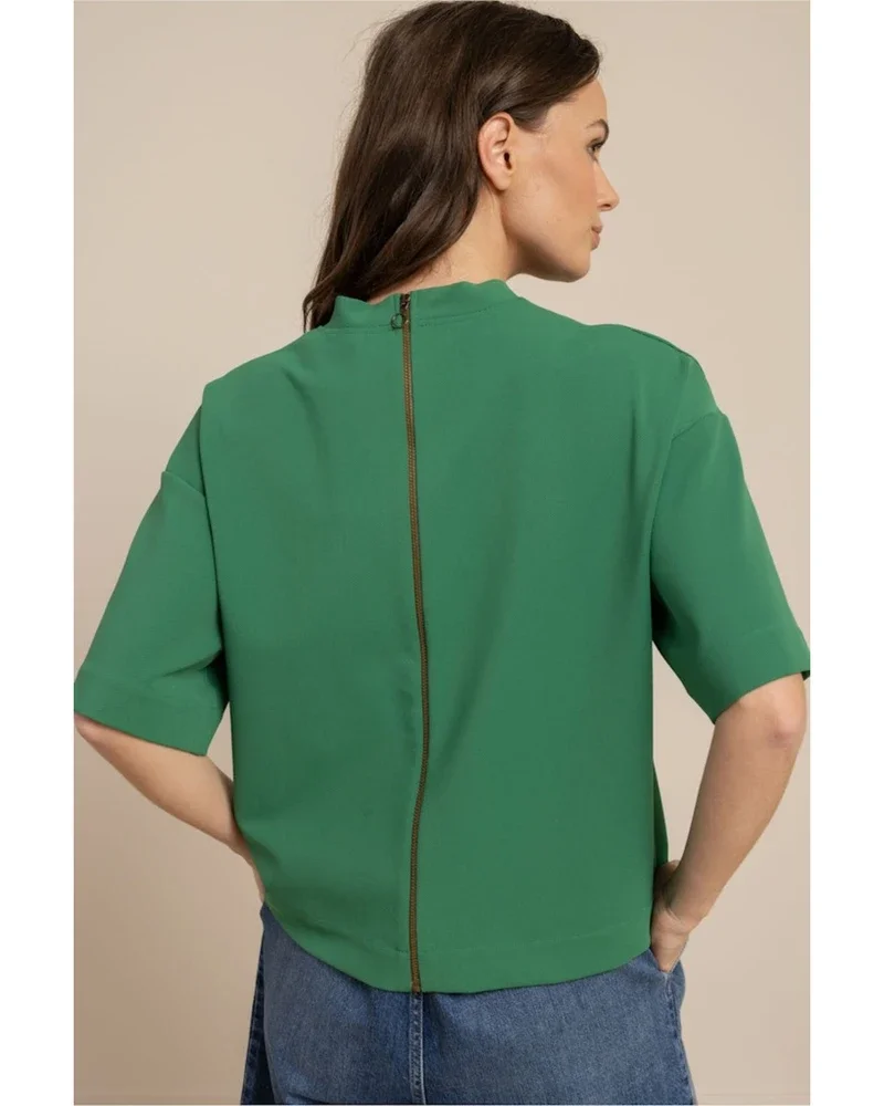 Aafje twill top Groen Aafje twill top Groen