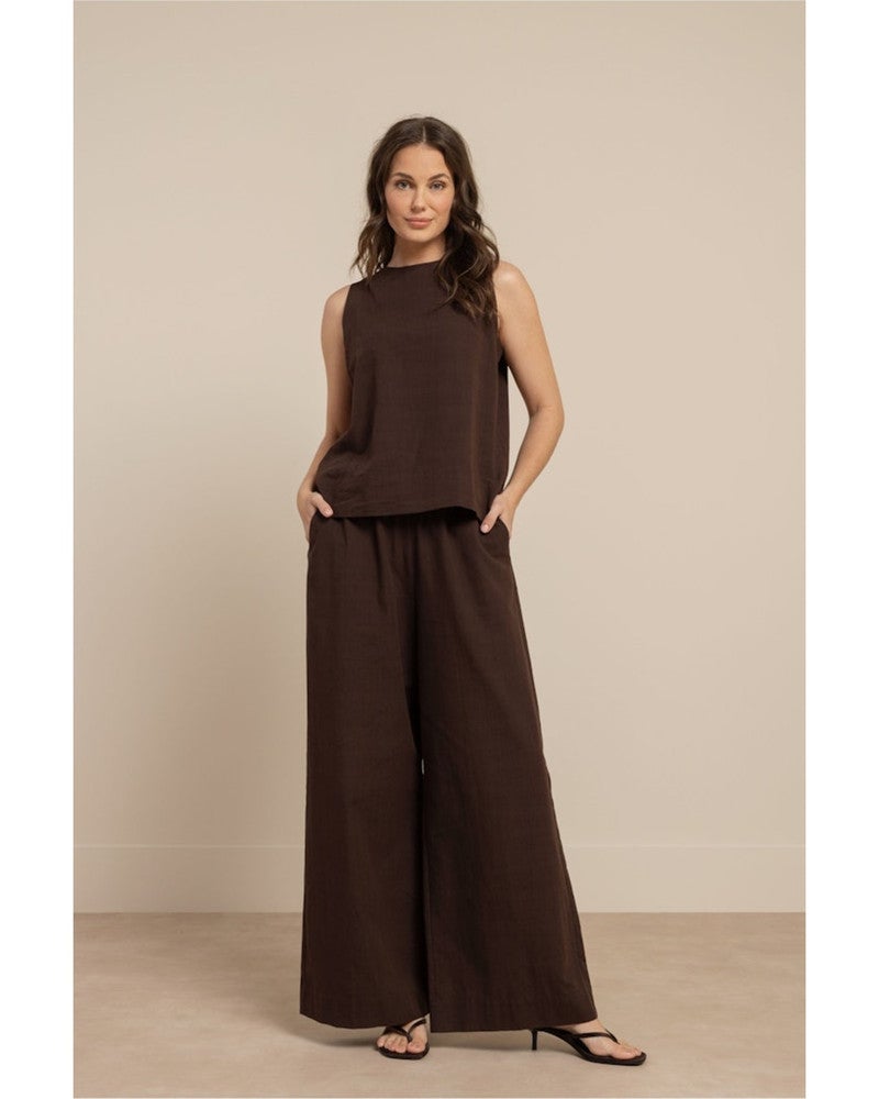 Gilian linen top Bruin 1 Gilian linen top Bruin 1