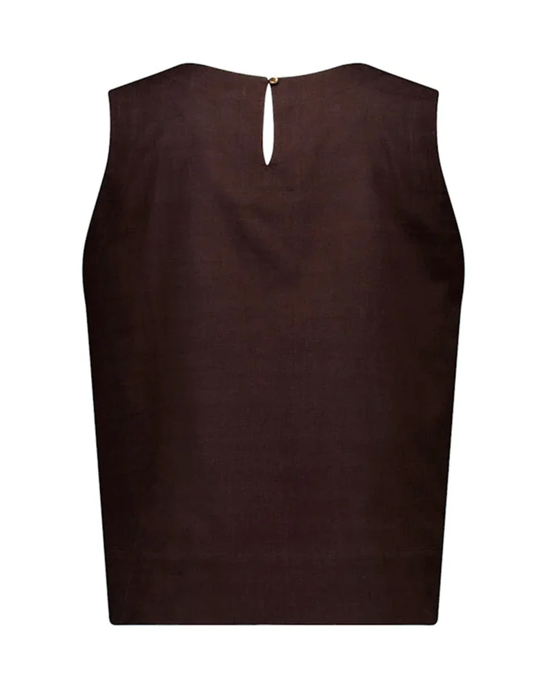 Gilian linen top Bruin 1 Gilian linen top Bruin 1