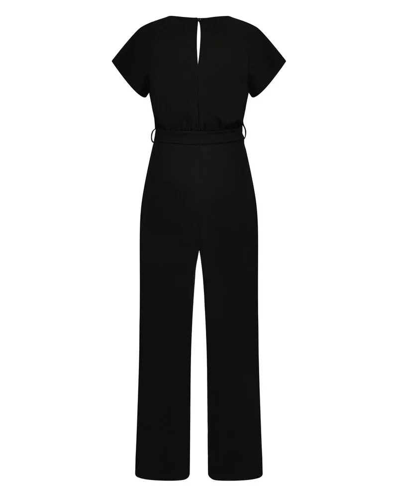 GIRL-JU V-hals Jumpsuit Zwart 1 GIRL-JU V-hals Jumpsuit Zwart 1