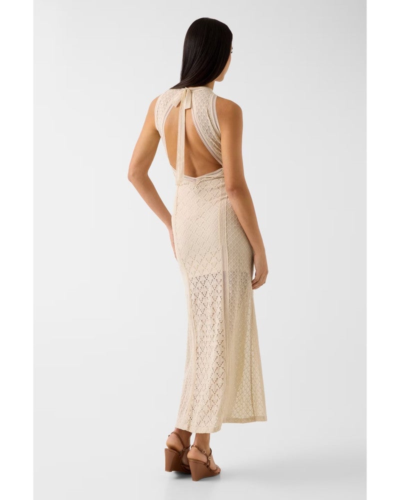 S -NEW LIZA DRESS Beige S -NEW LIZA DRESS Beige