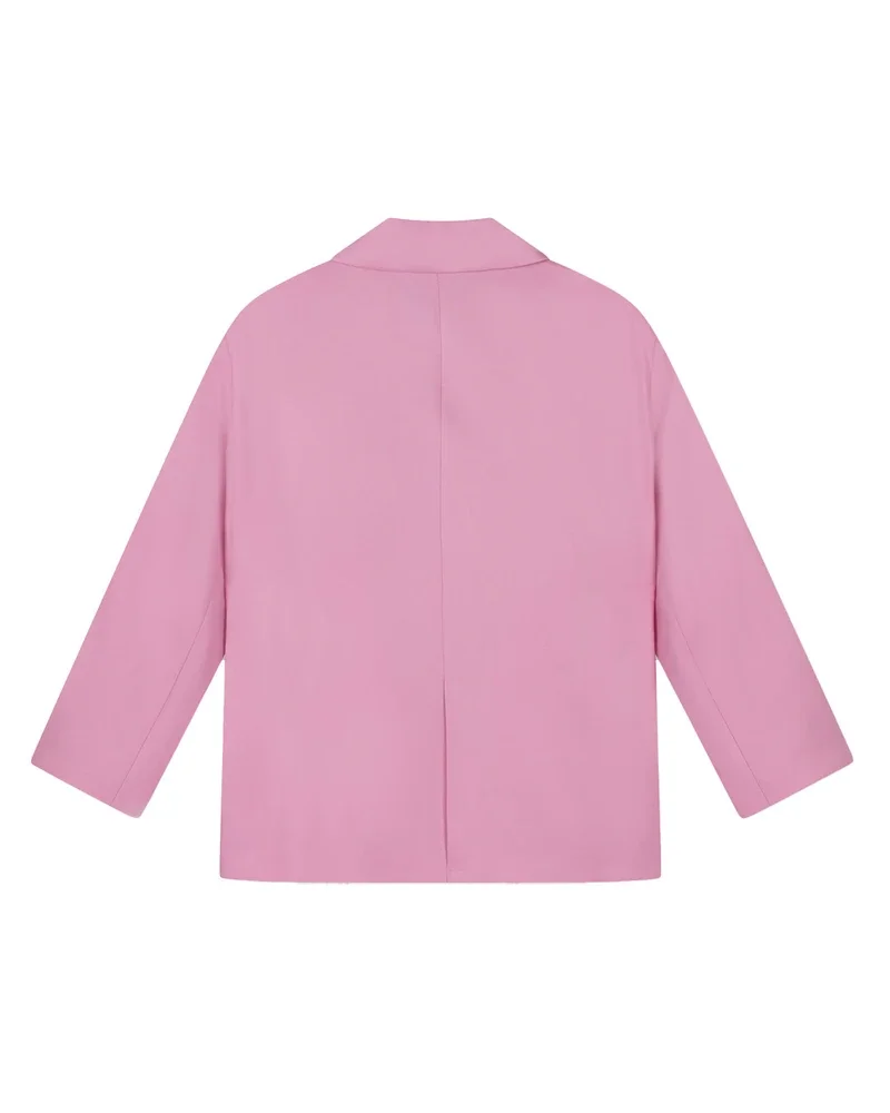 ladies woven rich oversized blazer Roze ladies woven rich oversized blazer Roze