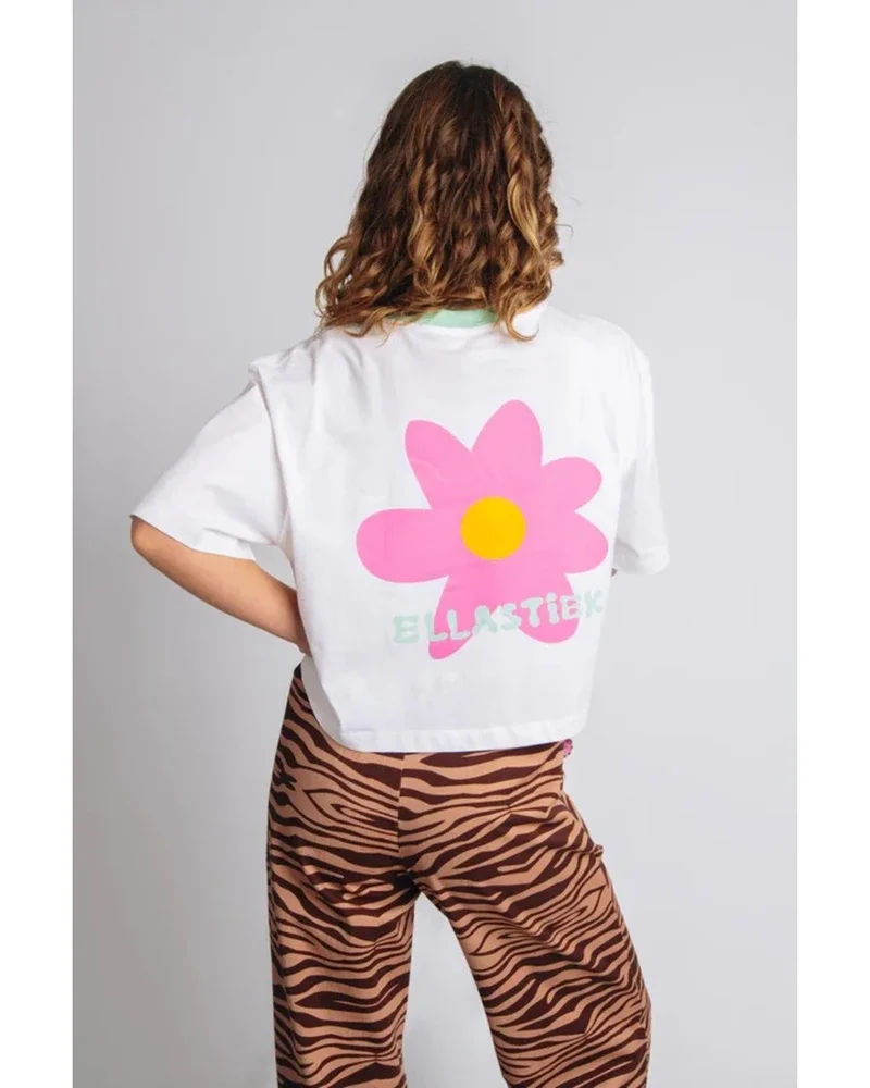 Cropped t-shirt Sophie Wit 1 Cropped t-shirt Sophie Wit 1