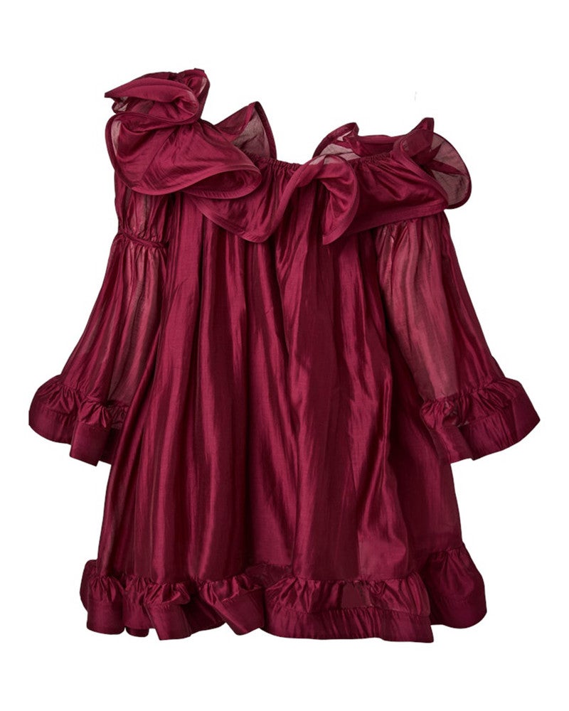 YASFALLULAH O/S DRESS Bordeaux YASFALLULAH O/S DRESS Bordeaux