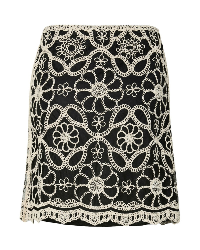 YASCILIA HW CROCHET SKIRT - FEST Zwart 1 YASCILIA HW CROCHET SKIRT - FEST Zwart 1