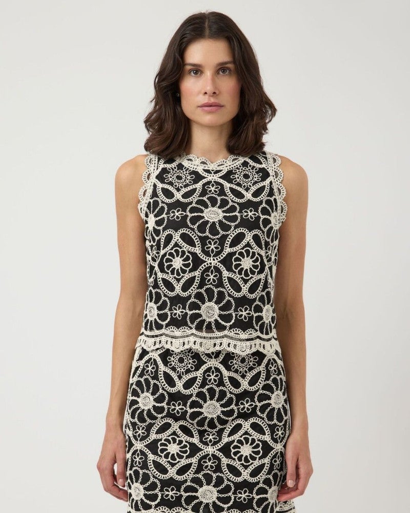 YASCILIA HW CROCHET SKIRT - FEST Zwart 1 YASCILIA HW CROCHET SKIRT - FEST Zwart 1