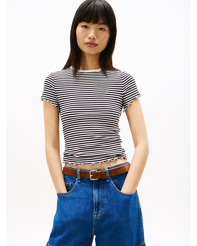 TJW SLIM LETTUCE EDG T-SHIRT Zwart 1 TJW SLIM LETTUCE EDG T-SHIRT Zwart 1