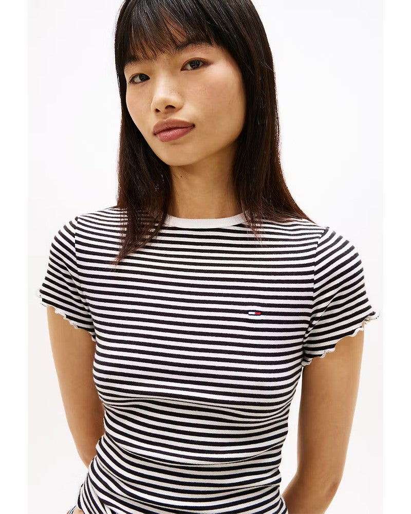TJW SLIM LETTUCE EDG T-SHIRT Zwart 1 TJW SLIM LETTUCE EDG T-SHIRT Zwart 1