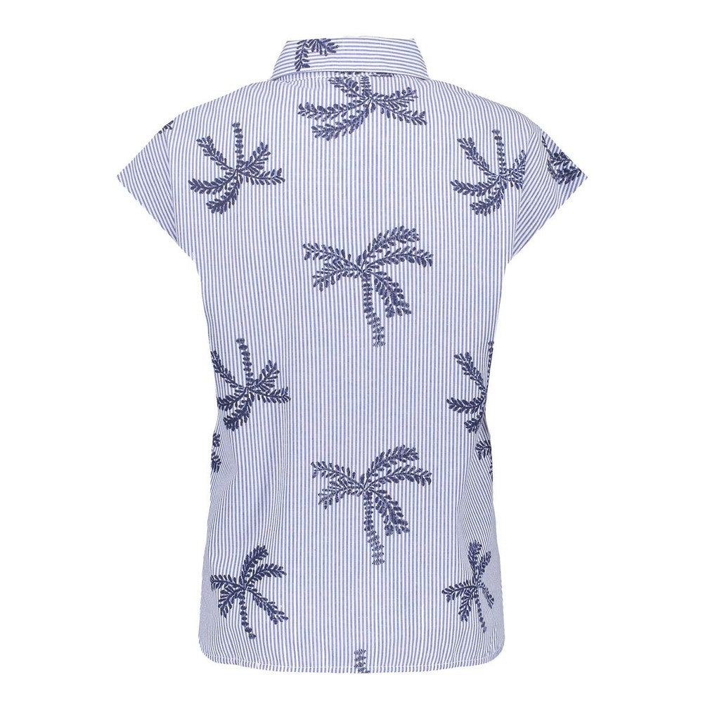 Top stripes & palmtree Blauw Top stripes & palmtree Blauw