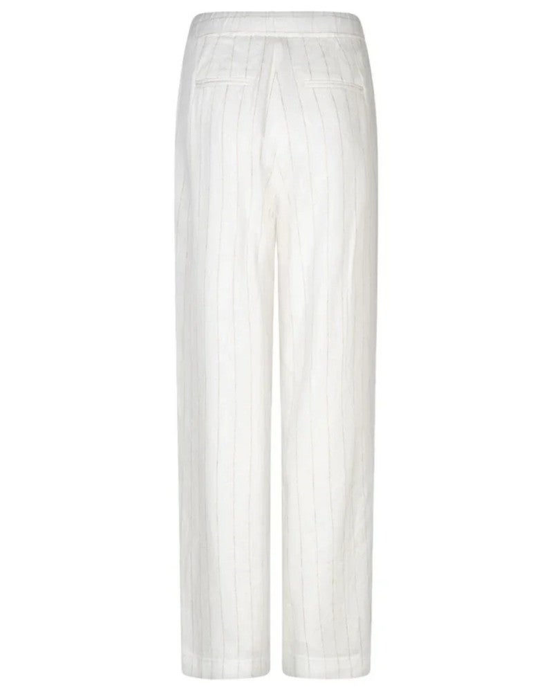 Trousers linen striped Off White Trousers linen striped Off White
