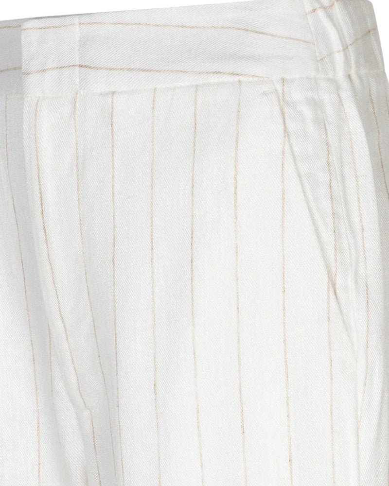 Trousers linen striped Off White Trousers linen striped Off White