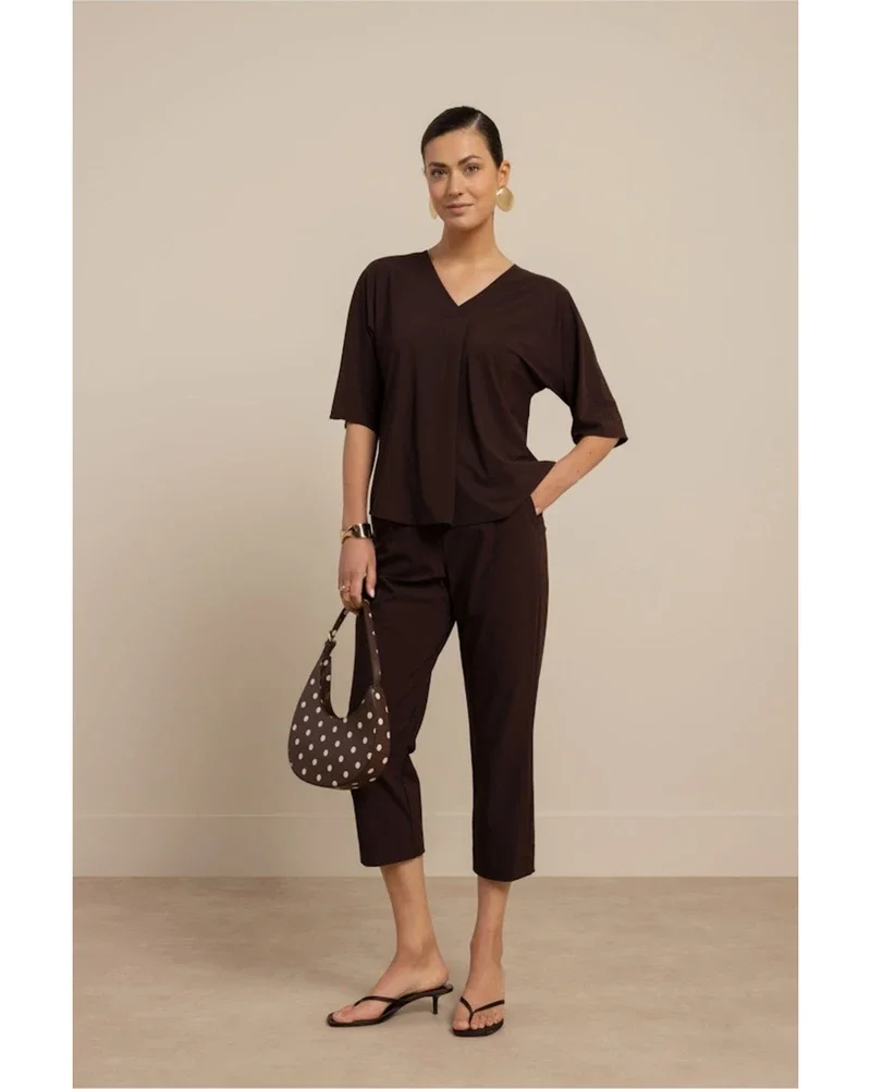 Anne capri trousers Bruin 1 Anne capri trousers Bruin 1