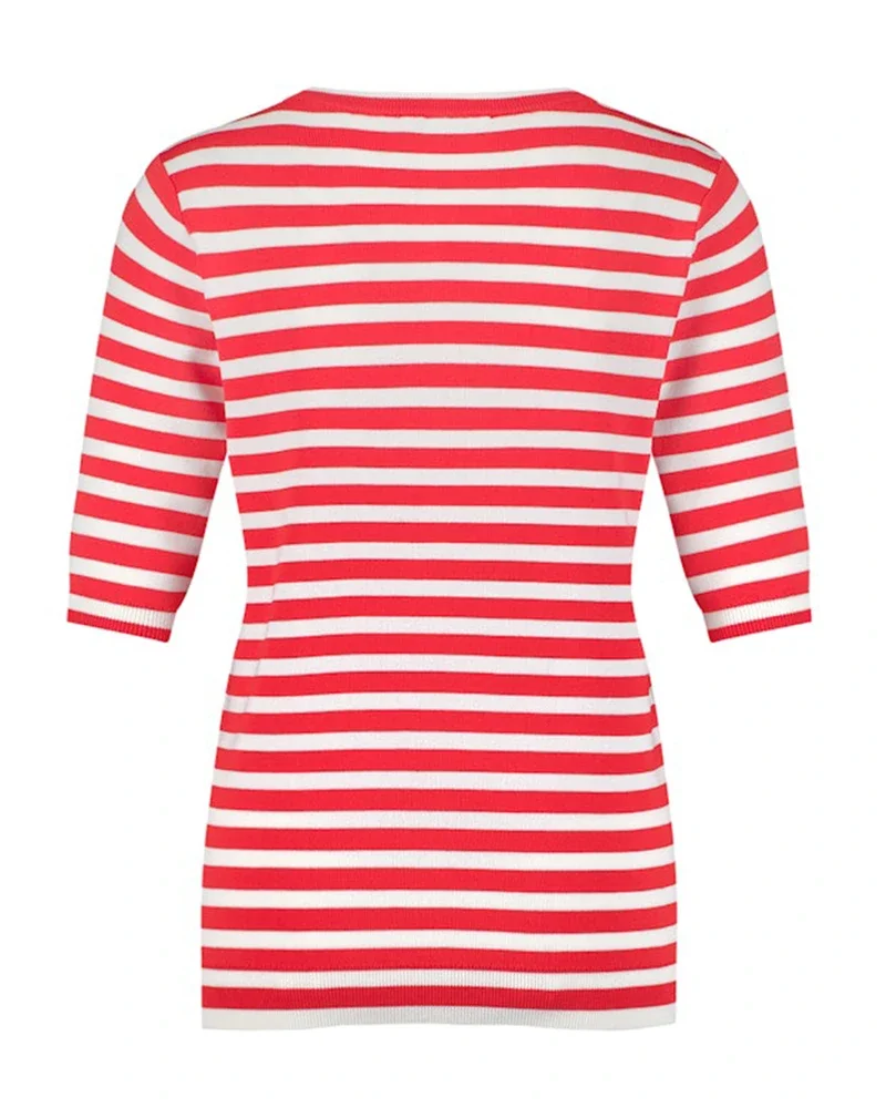 Luna stripe sl pullover Rood Luna stripe sl pullover Rood