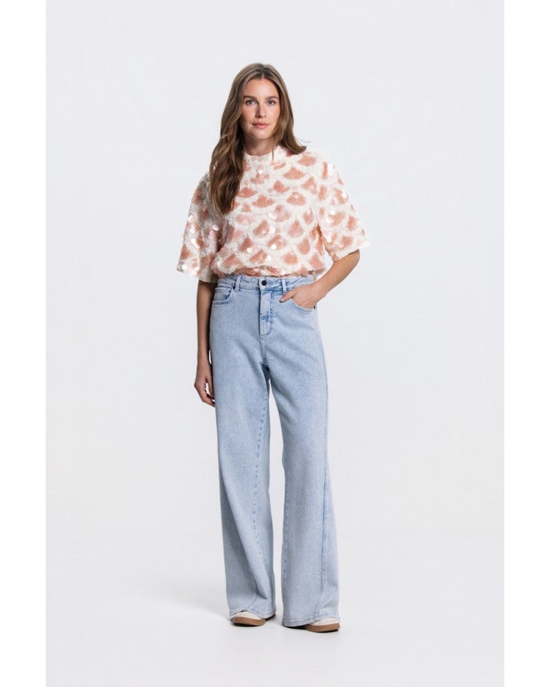 RIAN TOP MS 116 short sleeve high neck Oranje RIAN TOP MS 116 short sleeve high neck Oranje