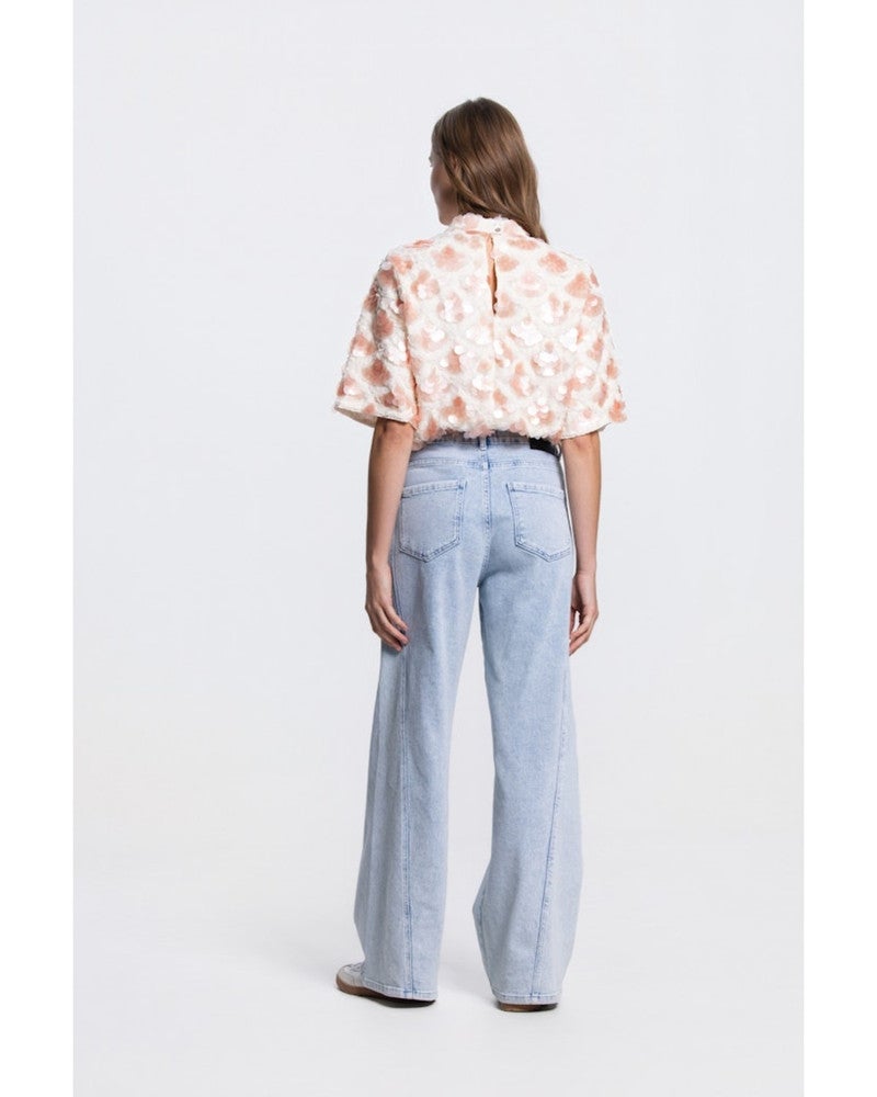 RIAN TOP MS 116 short sleeve high neck Oranje RIAN TOP MS 116 short sleeve high neck Oranje