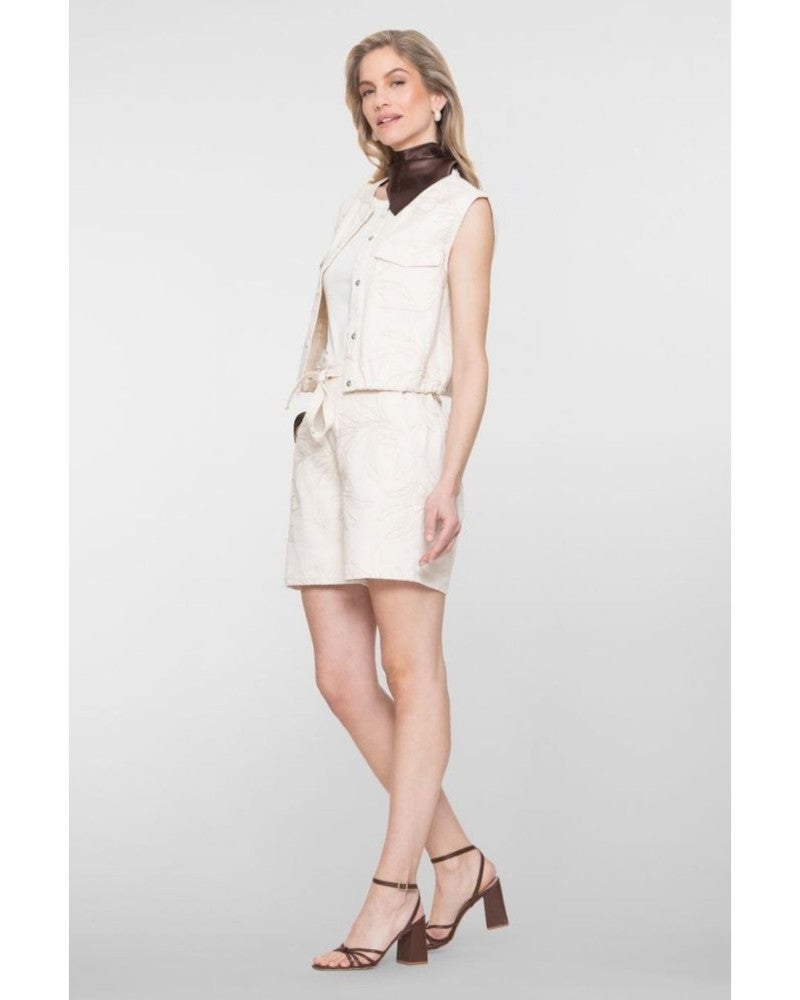 Gilet embroidery Ecru Gilet embroidery Ecru