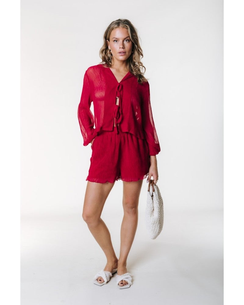Linny Structure Short Bordeaux Linny Structure Short Bordeaux