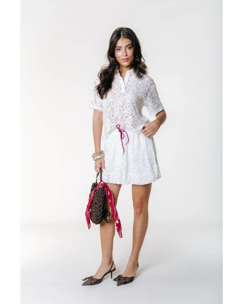 Bonny Lace Balloon Skirt Off White Bonny Lace Balloon Skirt Off White
