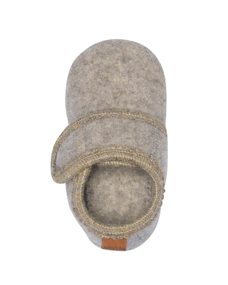 Melton Classic Wool Slippers Beige Melton Classic Wool Slippers Beige