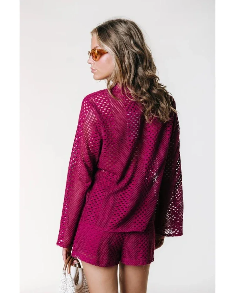 Lexi Crochet Blouse Bordeaux Lexi Crochet Blouse Bordeaux