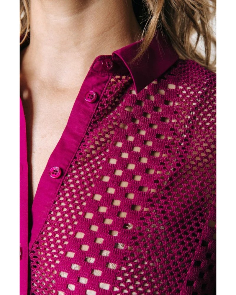 Lexi Crochet Blouse Bordeaux Lexi Crochet Blouse Bordeaux