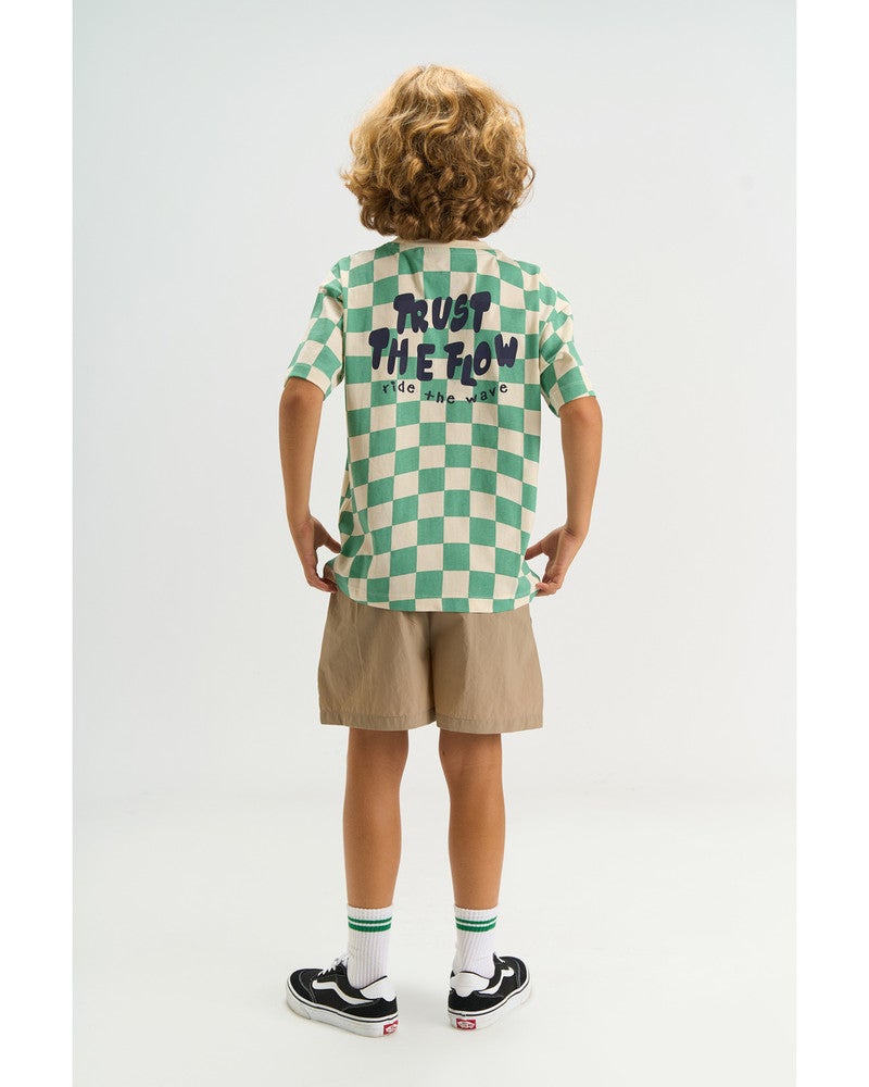Tiago SS Tee Blocked Groen Tiago SS Tee Blocked Groen