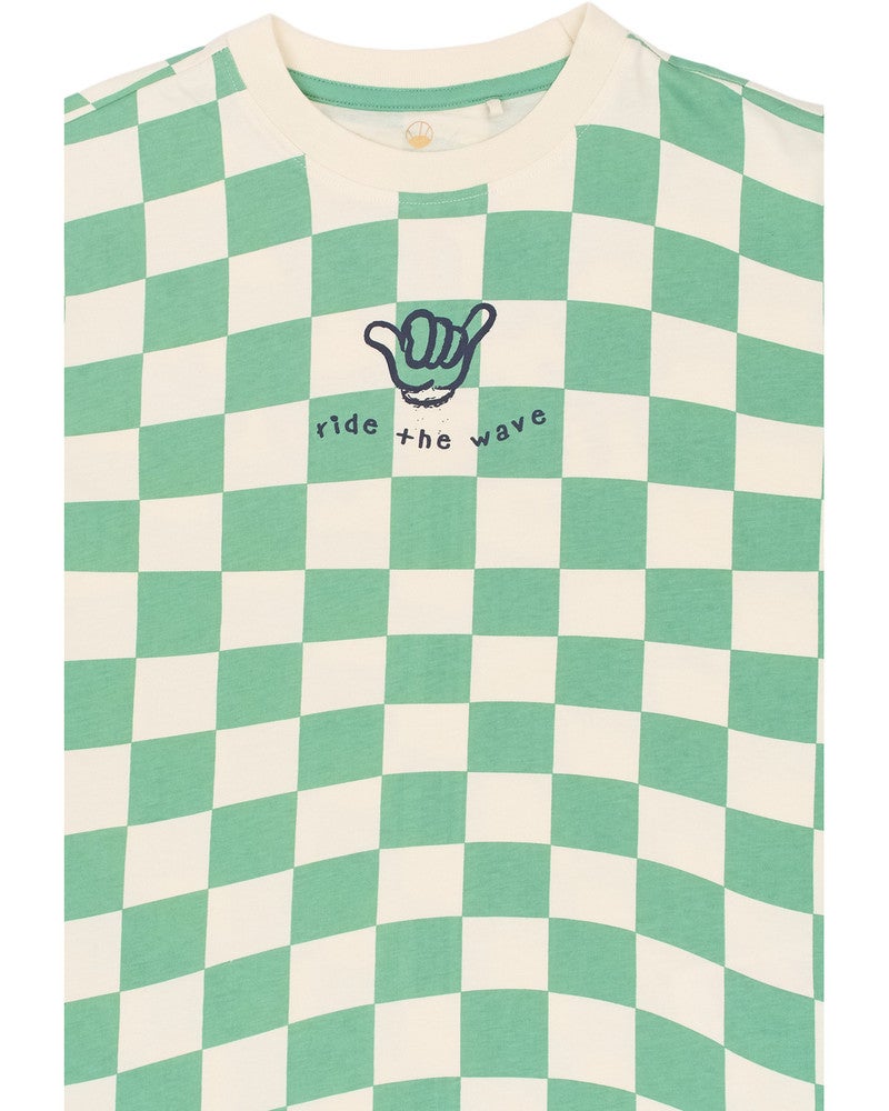 Tiago SS Tee Blocked Groen Tiago SS Tee Blocked Groen