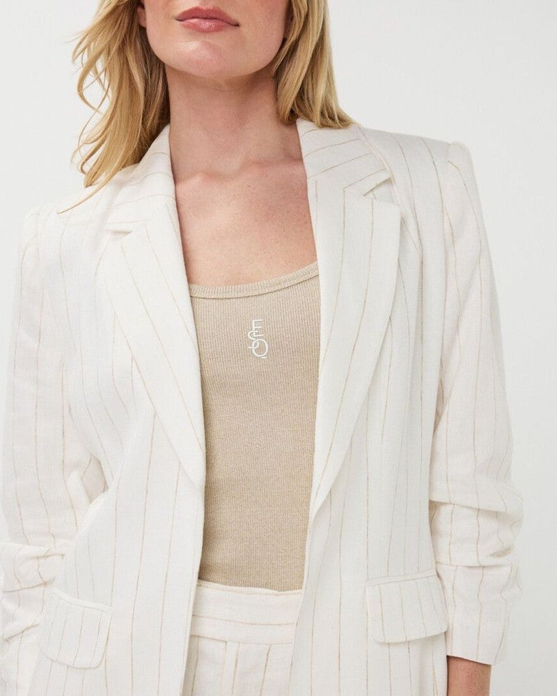 Blazer linen striped Off White Blazer linen striped Off White