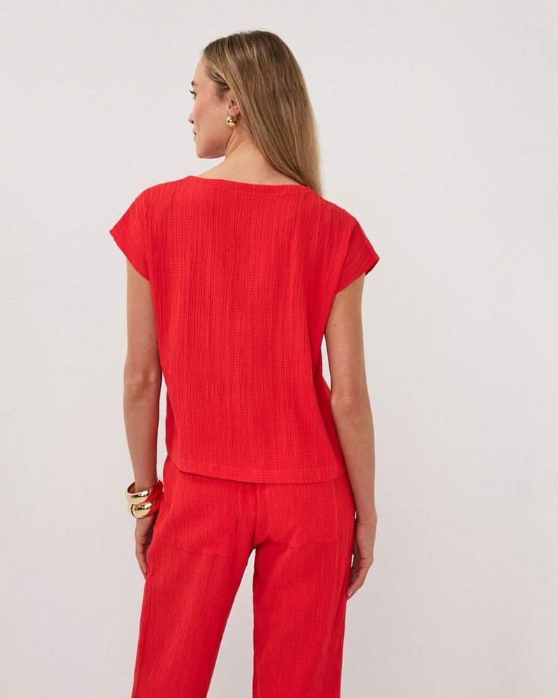 Top fancy crinkle Rood Top fancy crinkle Rood