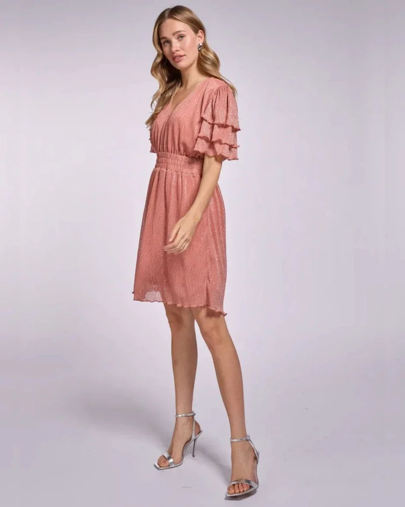 Delvera Flowy Dress Oranje Delvera Flowy Dress Oranje