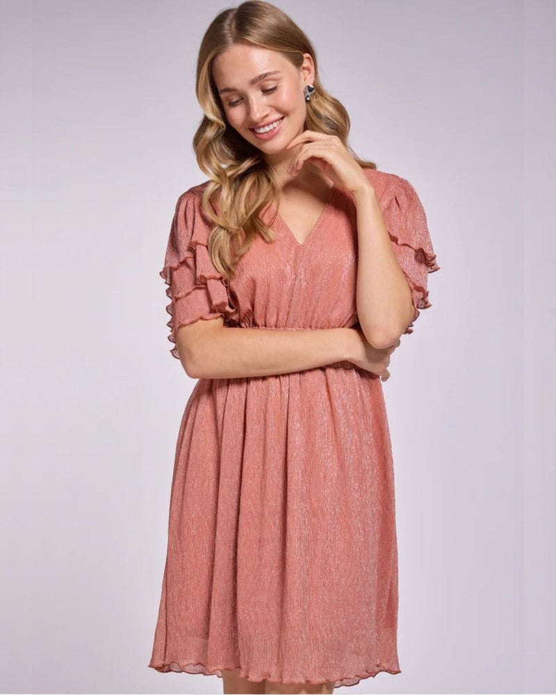 Delvera Flowy Dress Oranje Delvera Flowy Dress Oranje