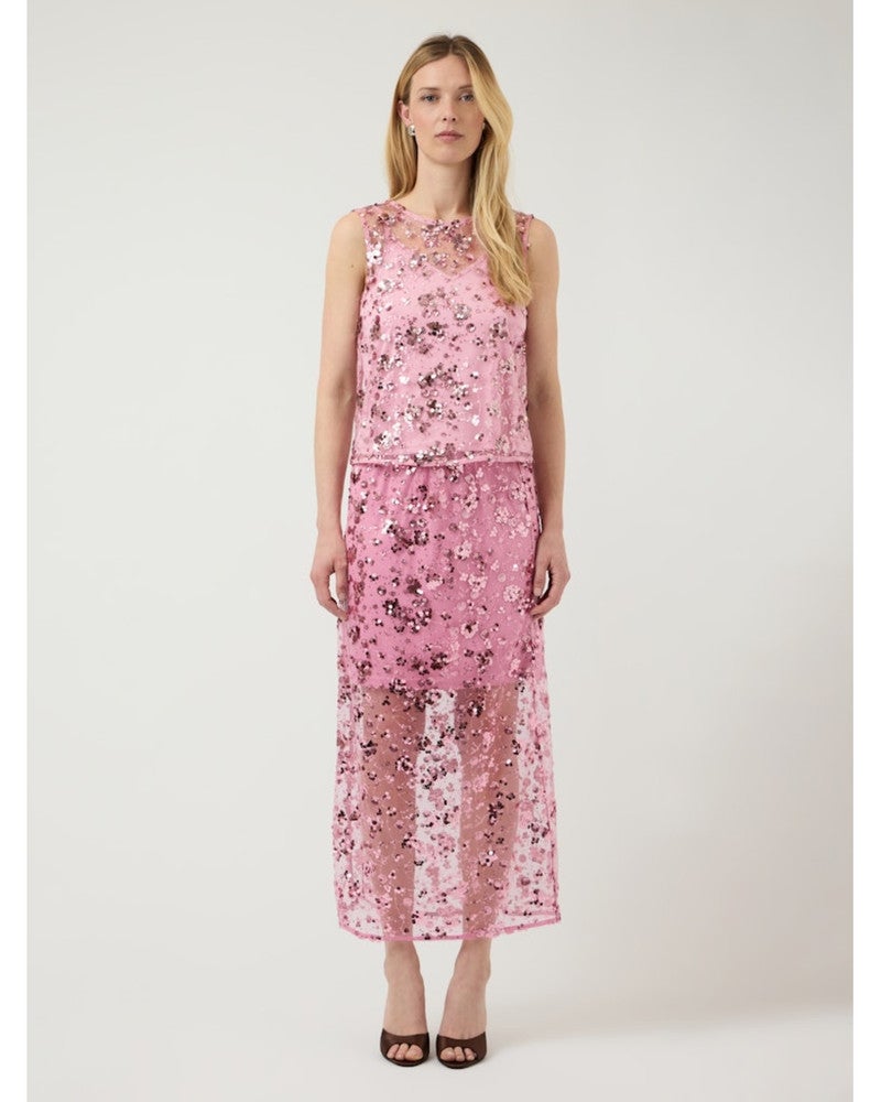 YASSEQUINA HW LONG SKIRT - D2D Roze YASSEQUINA HW LONG SKIRT - D2D Roze