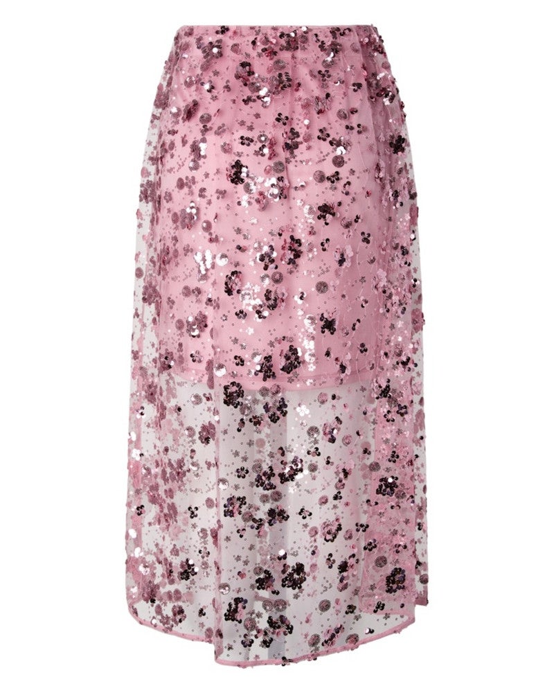 YASSEQUINA HW LONG SKIRT - D2D Roze YASSEQUINA HW LONG SKIRT - D2D Roze