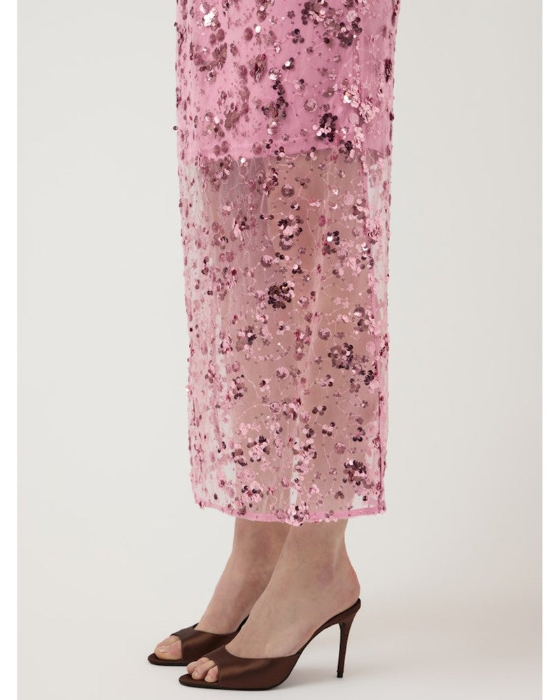 YASSEQUINA HW LONG SKIRT - D2D Roze YASSEQUINA HW LONG SKIRT - D2D Roze