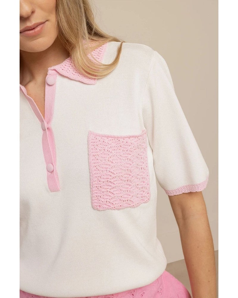 Jemy crochet polo Off White Jemy crochet polo Off White