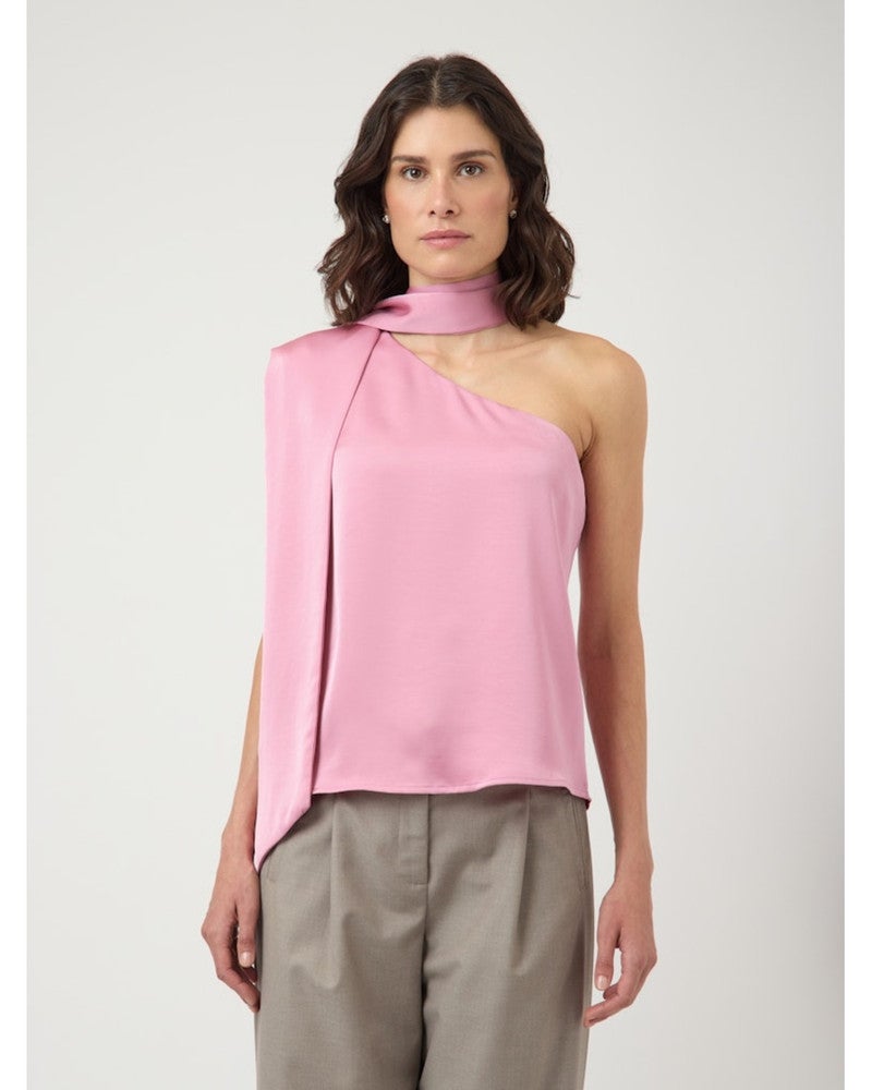 YASANNALINA ONE SHOULDER TOP Roze YASANNALINA ONE SHOULDER TOP Roze