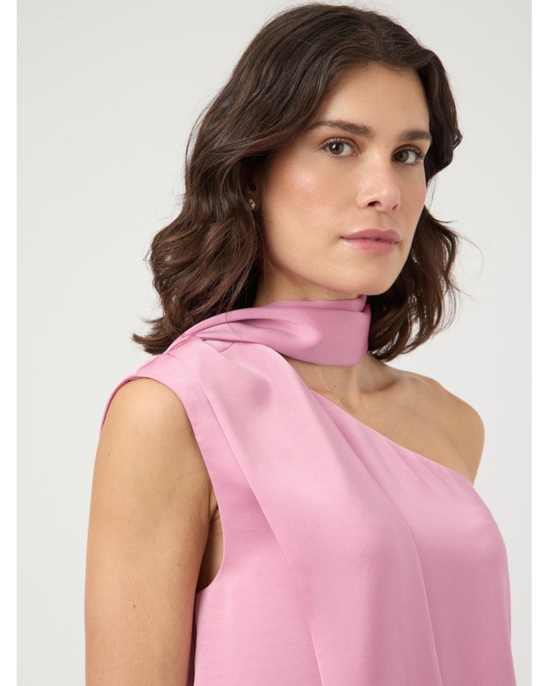 YASANNALINA ONE SHOULDER TOP Roze YASANNALINA ONE SHOULDER TOP Roze