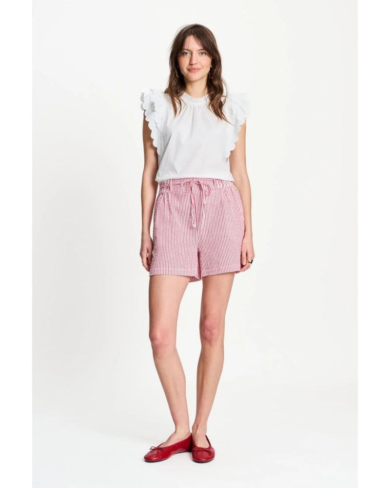 SHORTS - Seersucker Red White Rood SHORTS - Seersucker Red White Rood
