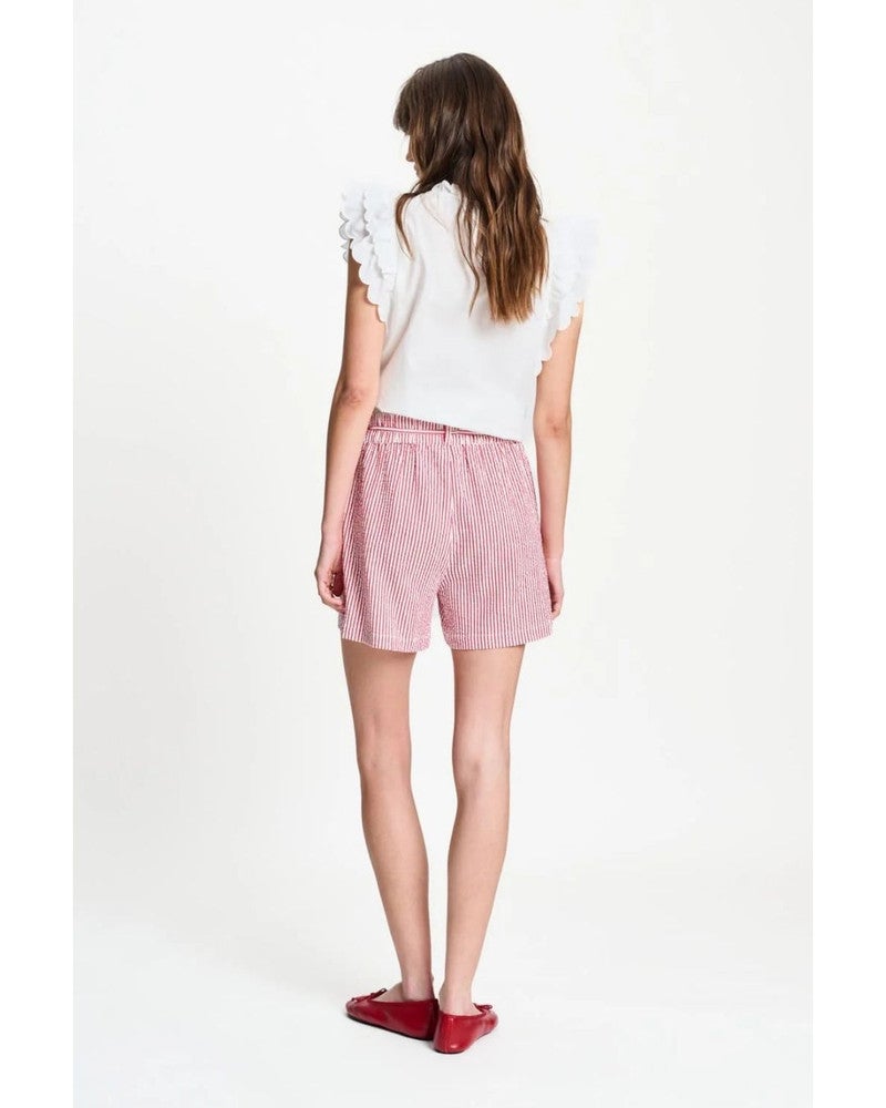 SHORTS - Seersucker Red White Rood SHORTS - Seersucker Red White Rood